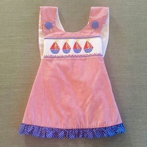 Baby Smoked Sailboat Crossback Top/Dress